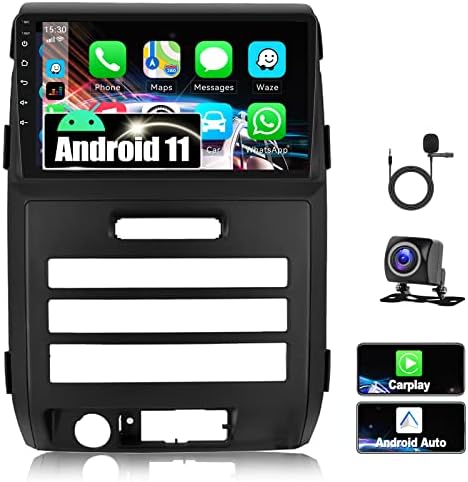 [2 + 32GB] Android 11 Araba Stereo Radyo Ford F150 F-150 SVT Raptor 2009-2012 için Kablosuz CarPlay ile Android Otomatik