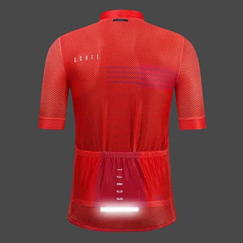 GCRFL erkek Bisiklet Jersey Setleri Yol Bisikleti Jersey gömlekler Hafif, Bib Şort Cepler İle Yastıklı