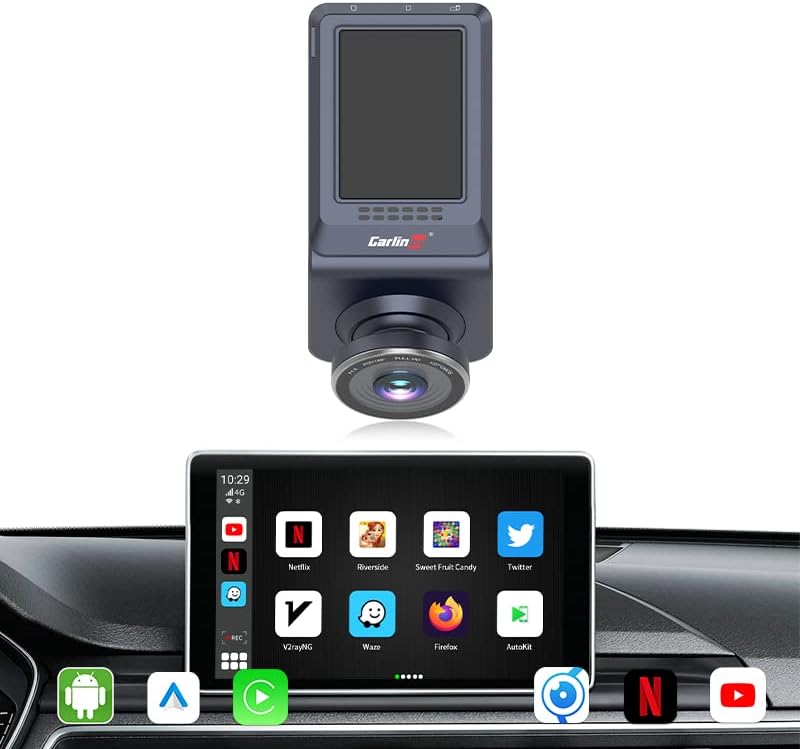 Yeni CarlinKit Aı Kutusu Dash kamera Adaptörü,8 Çekirdekli,4+64G,Android 9.0 Sistemi ve Kablosuz CarPlay ve Kablosuz