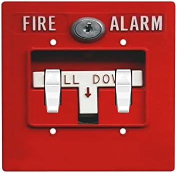 Yangın alarmı Serin Duvar el tutamağı kapağı 2-Gang Geçiş RedRetro Dekoratif ışık anahtarı Kapağı Vintage Çıkış Kapağı