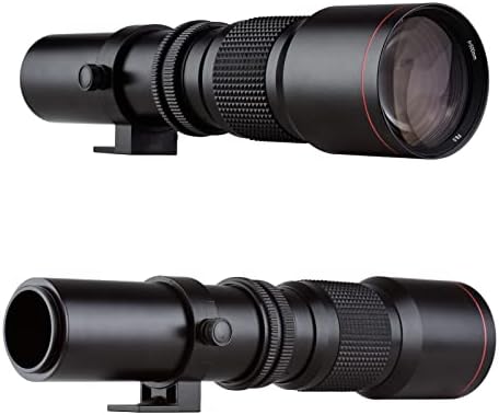 XIXIAN Kamera Süper Telefoto Lens 500mm F/8.0-32 Manuel Zoom T-Montaj + 2x500mm Telekonvertör Lens + T2-EOS Adaptör