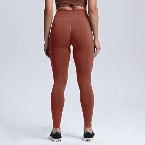 Aoxjox Dikişsiz Ezme Legging Kadınlar için Varlık Karın Kontrol Egzersiz Gym Fitness Spor Aktif Yoga Pantolon