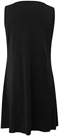 MIASHUI Denim Maxi Elbiseler Kadınlar için Kadınlar Casual Baskı Tank Top Kolsuz Elbise Kesme V Boyun Gevşek kadın