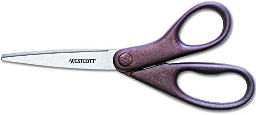 Westcott Çok Amaçlı Tasarım Hattı Paslanmaz Çelik Makas, 8 Düz, Metalik Burgandy (41511)