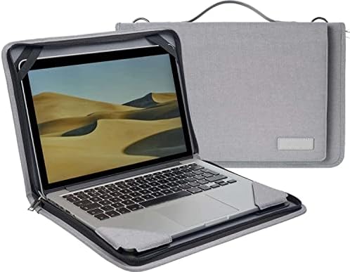Broonel Gri Deri Dizüstü Messenger Kılıf-Acer Chromebook Gamer ile Uyumlu 516 GE | CBG516-1H 16