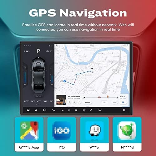 KUNFINE 13.1 Android Radyo CarPlay ve Android Otomatik Autoradio Araba Navigasyon Stereo Multimedya Oynatıcı GPS Dokunmatik