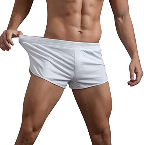 Bmısegm Erkek baksır şort Erkek Yaz Düz Renk pamuklu pantolonlar Elastik Bant Gevşek Hızlı Kuru Rahat Spor Erkek Külot