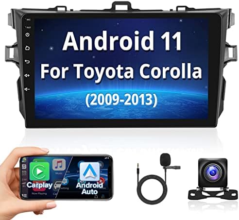 [ 2 + 32G]2009-2013 Toyota Corolla için Radyo, Roinvou Apple CarPlay Android 11 Araba Stereo ile Android Otomatik