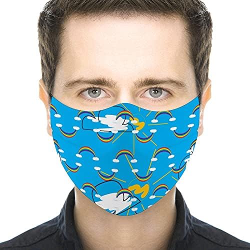 Moda Kullanımlık Yıkanabilir güvenlik Kıyafetleri Maskeleri Orijinal Tasarım Geometrik Şekil Doğa Bulut Gökkuşağı